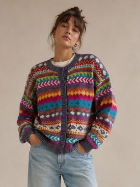Vintage Marsh Landing Fair Isle Knit Sweater Oversized ElectricGrandpa Cabincore